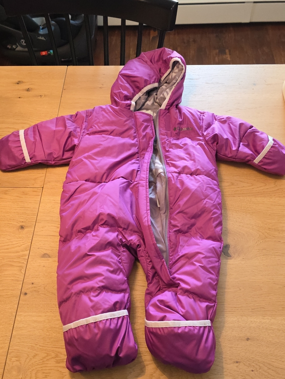 Columbia Infant Pink Hooded One-Piece Snow Suit
